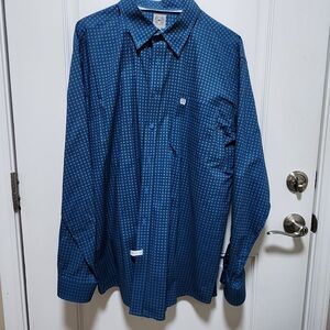 Cinch Men's Blue Patterned Shirt